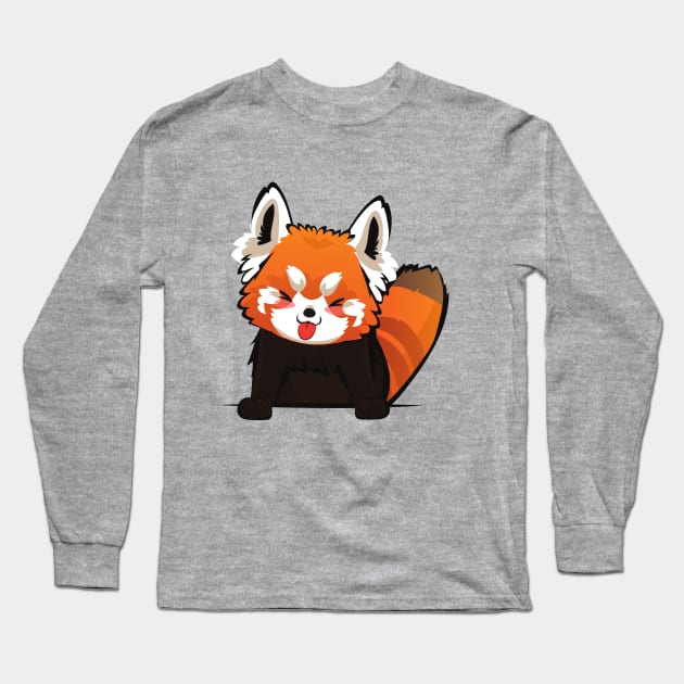 Cuteness Overload Baby Red Panda Long Sleeve T-Shirt by JuanesArtShop